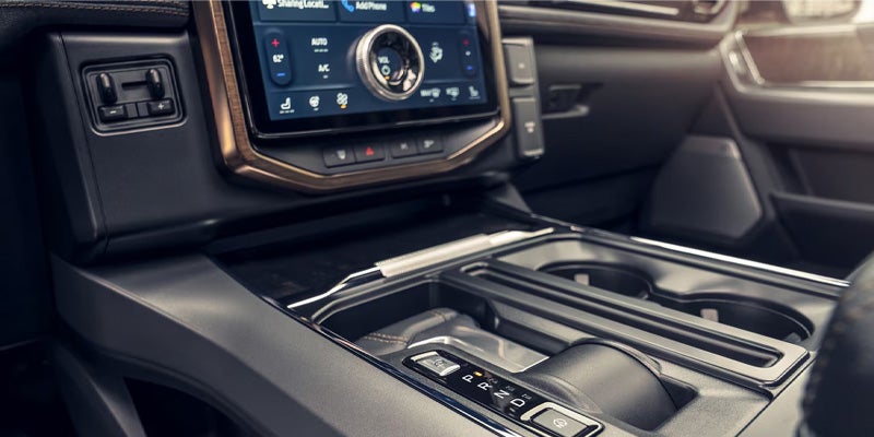 Ford F-150 Lightning interior gear shift.