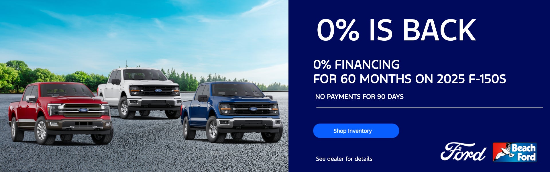 0% Off for 60 Months on 2025 F-150s