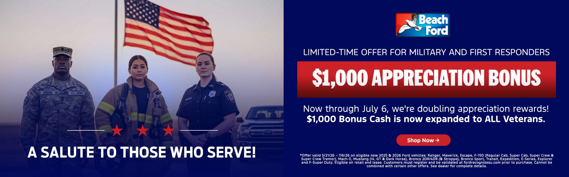 Military and First Responders Offer